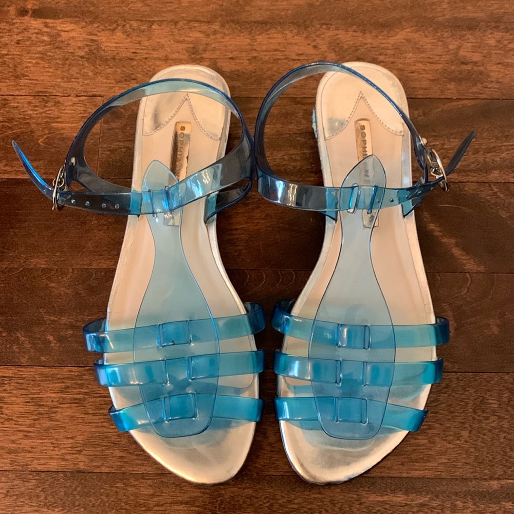 Sophia Webster Blue Flat Sandals Size 38